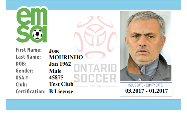 Soccer Id Cards